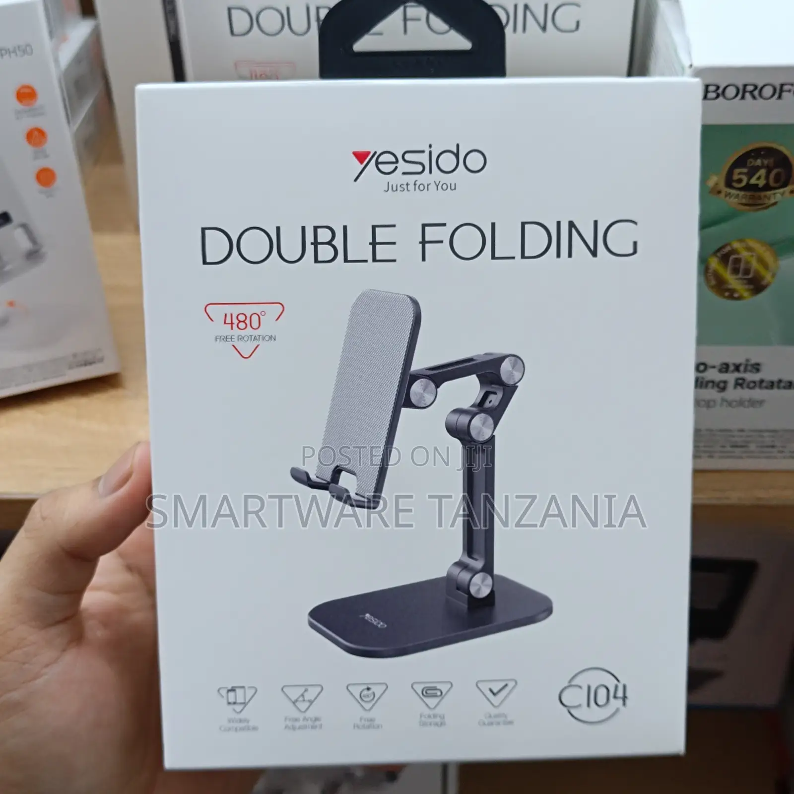 Yesido C104 Foldable Desktop Phone Stand With 480 Degree Rotation