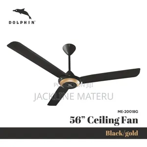 Dolphin Ceiling Fan Kubwa Size 56 Black/Gold