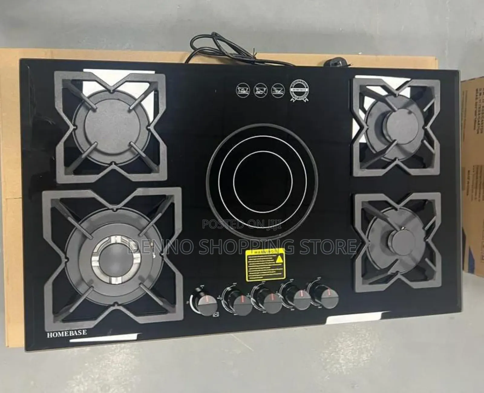Homebase Built in Gas Cooker + 1 Ceramic Electric Plate.