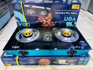 Von 2 Burners Gas Stove With Free Gas Pipe