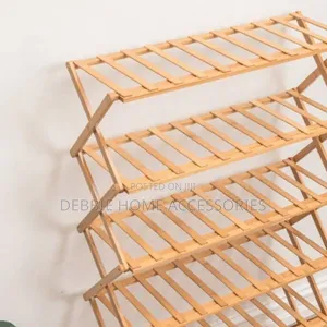 Foldable Bamboo Shoe Rack -x.Shape