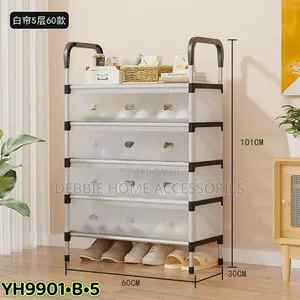 5-Tier Easy-Assembly Shoe Rack