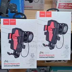 Hoco Ca73 Bicycle Motorcycle Phone Mount Double Anti-Fall Red Black