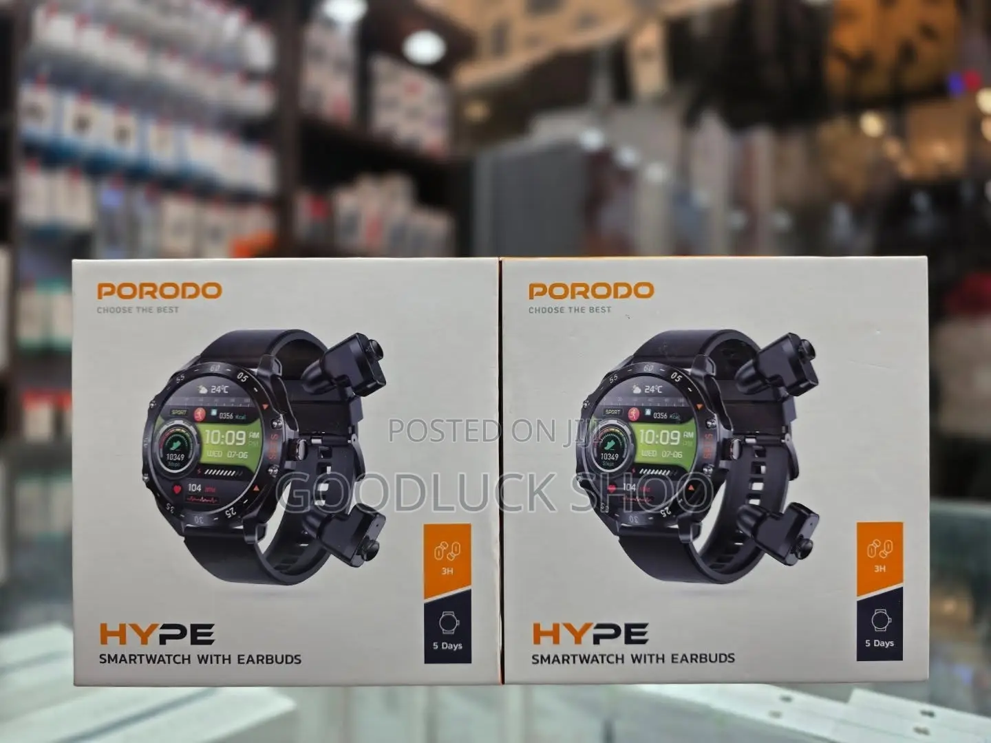 Porodo Hype Smart Watch With Earbuds