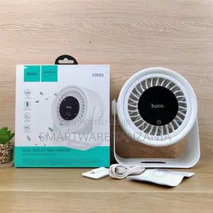 Hoco Hx66 Desktop Fan Dual Outlet Led Display Rechargeable