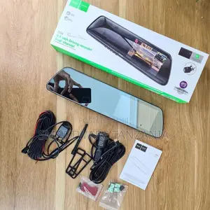 Vicoo 10-inch Rearview Mirror Dash Cam With Gps And Parking Monitor