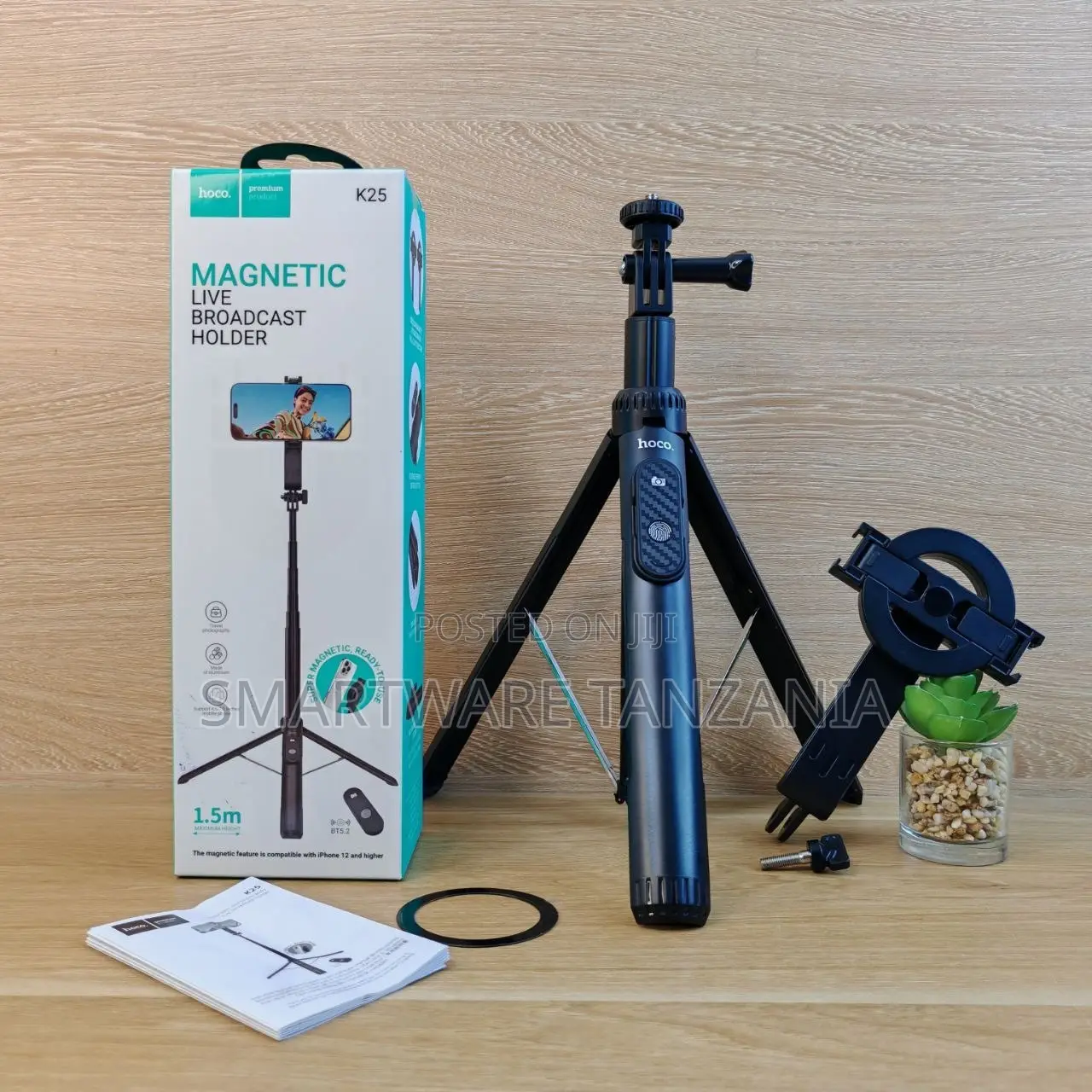 Hoco Magnetic Selfie Stick Tripod 1.5m Bluetooth Live Stream