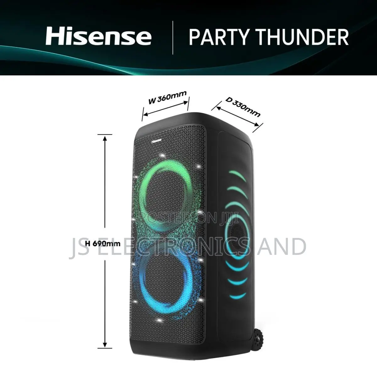 Hisense Party Thunder Portable 620w High Power Party Speaker Wireless