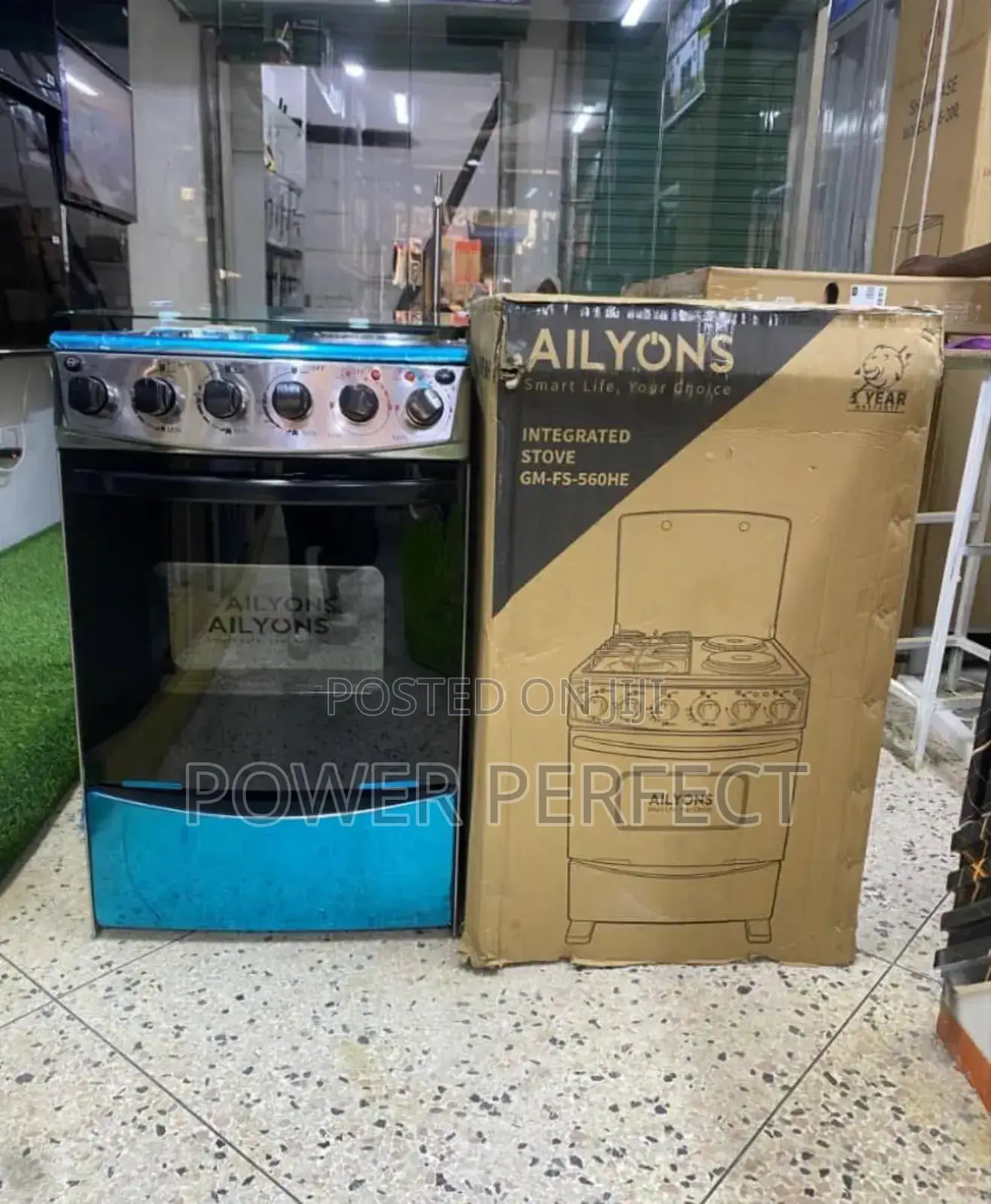 Ailyons 50*50 3 Gas Na Moja Umeme Oven Gas