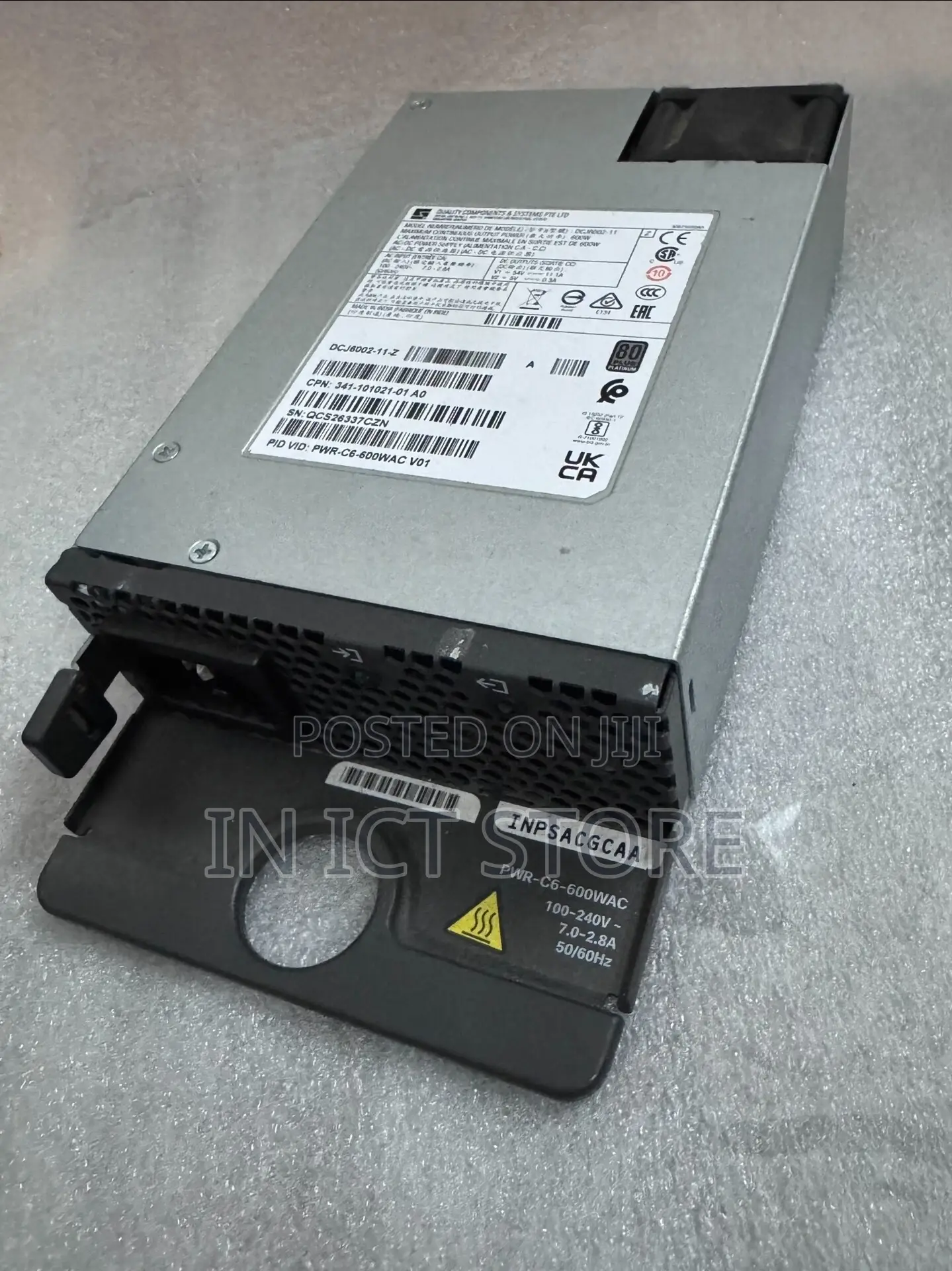 Cisco PWR-C6-600wac Power Supply