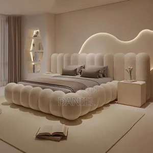 Bedsofa 6 Kwa 6 Imara Rangi Ya Cream Na Godoro Lake