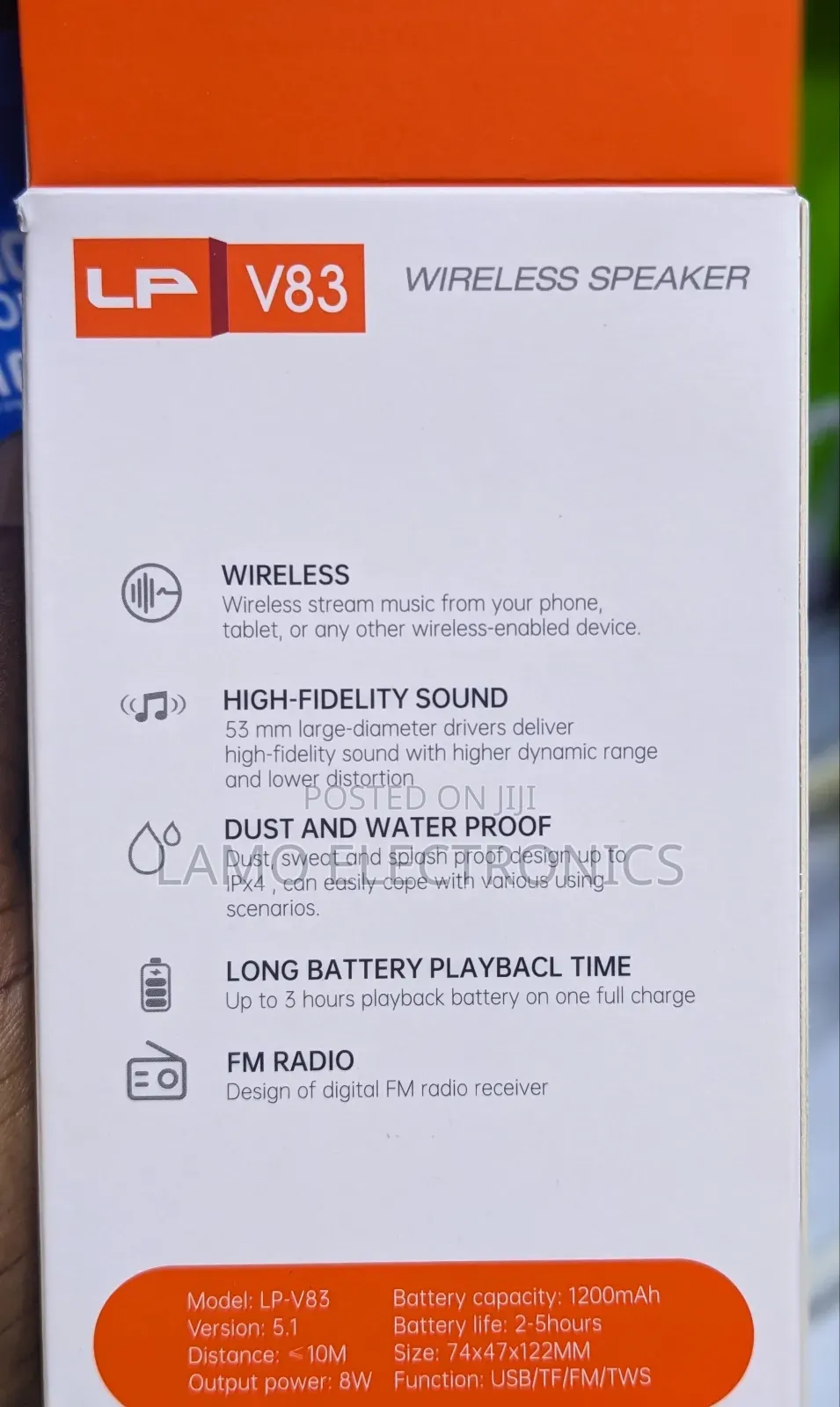 Lp V83 Ipx4 Wireless Speaker