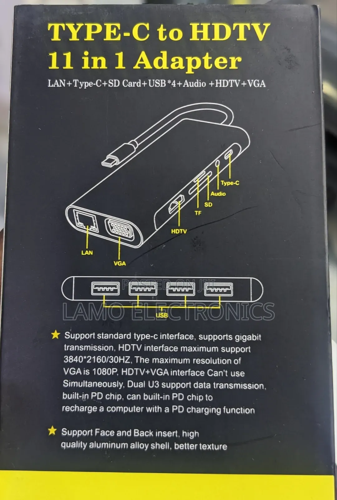 Type-C to HDTV 11 in 1 Adapter