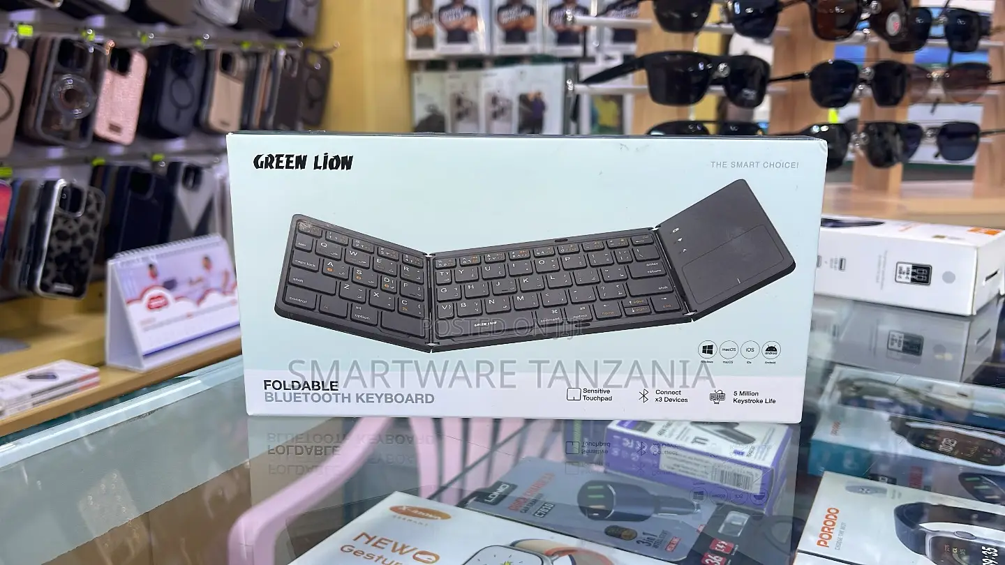 Green Lion Foldable Bluetooth Keyboard With Touchpad Multi Device