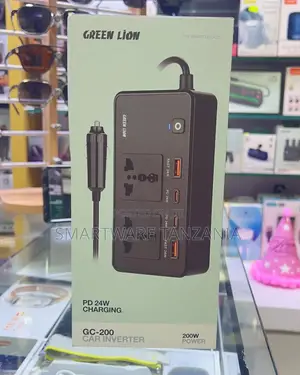 Green Lion Gc-200 Car Power Inverter 200w With Pd 24w Usb Ports