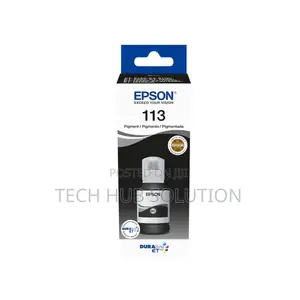 Epson 113 Black Ink Bottle – Genuine, High-yield Pigment Ink