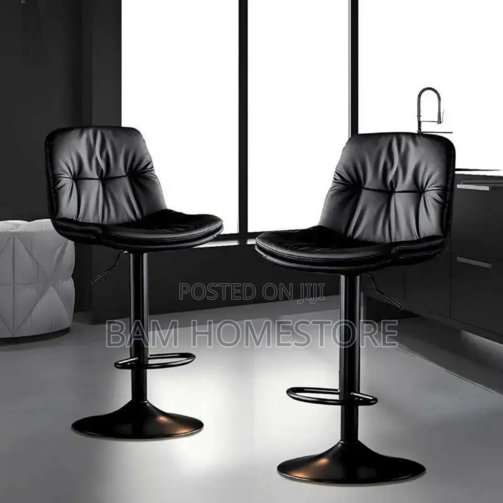 Padded Hydraulic Bar Stools Adjustable Swivel Chair