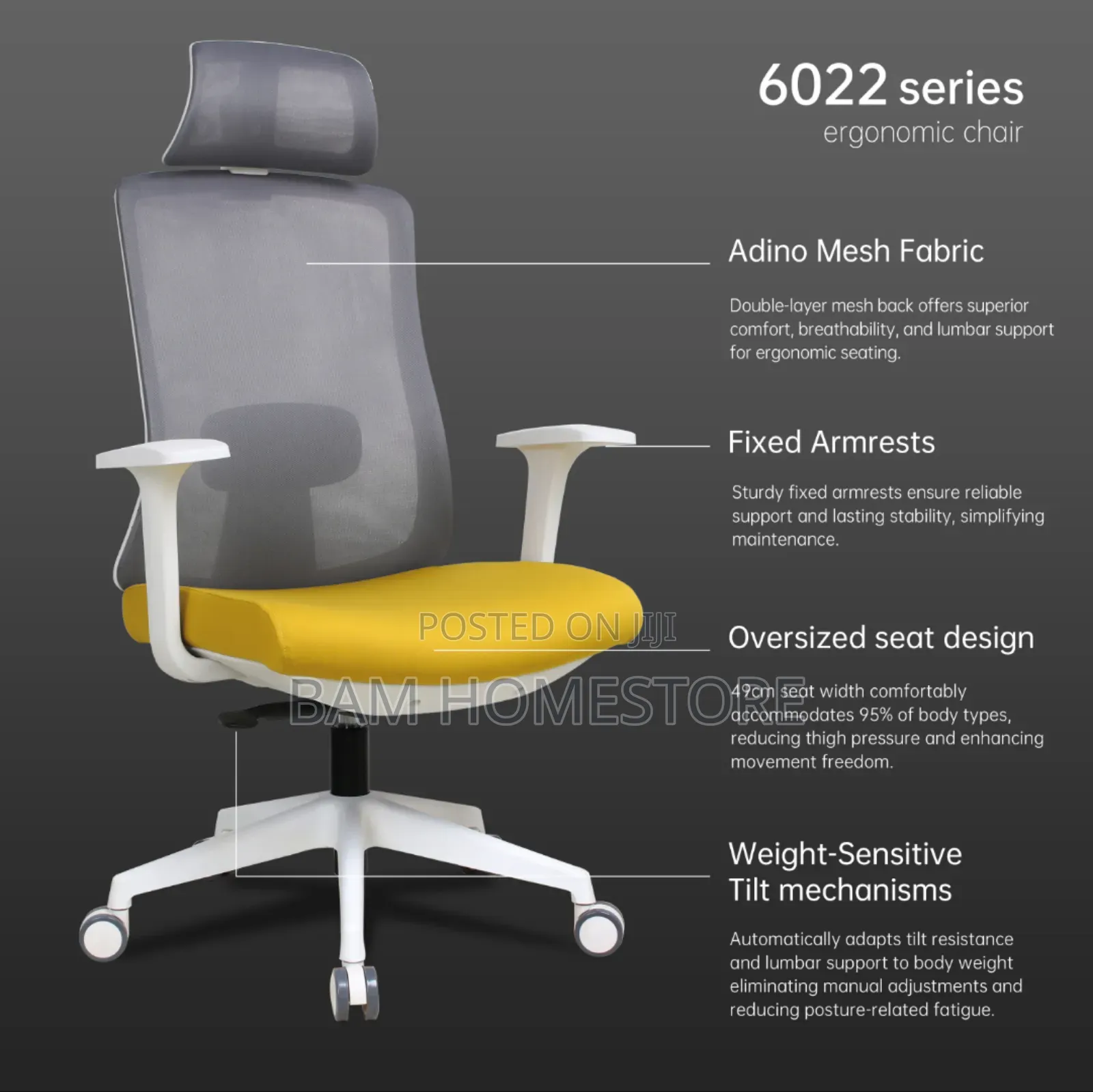 Executive Red/Grey Office Chair