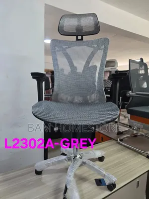 Streamlined Ergonomic Office Chair (Model L2302a-Grey)