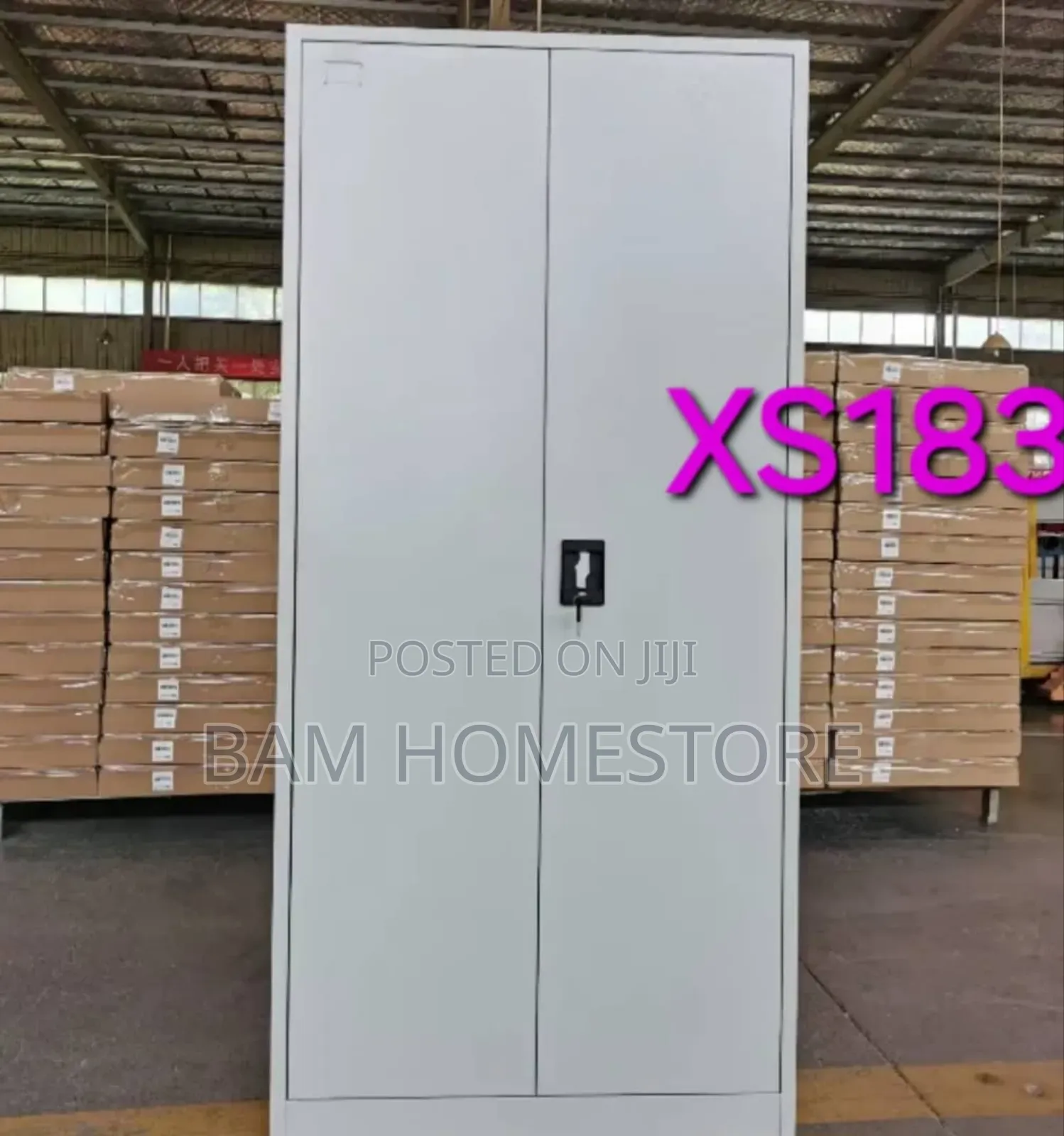 Large Double-Door Metal Storage Cabinet