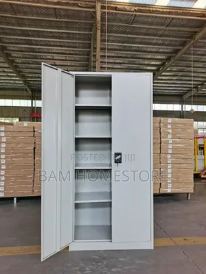 Large Double-Door Metal Storage Cabinet