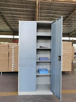 Large Double-Door Metal Storage Cabinet