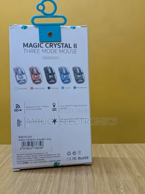 Original Transparent Mouse , Rechargable With Bluetooth and Wireless