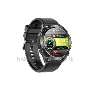 Porodo Hype Smart Watch With Wireless Earbuds and Black Leather Band