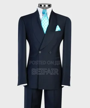 Dark Blue Double Button Suit
