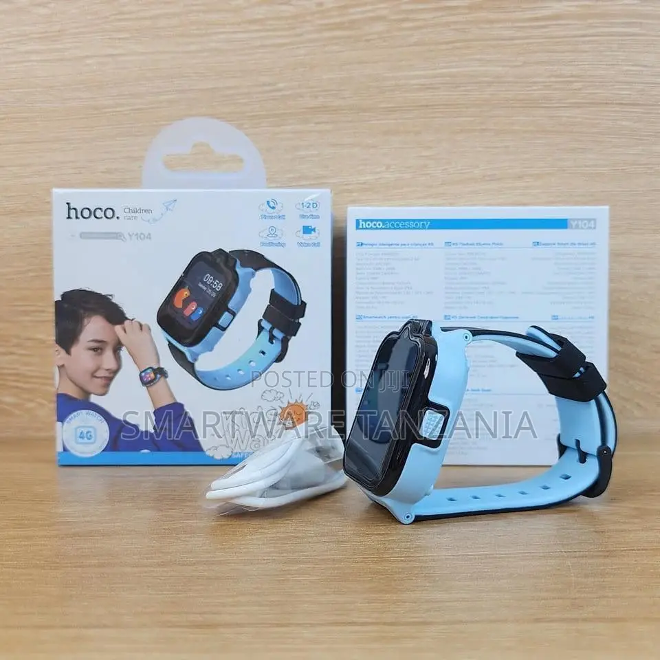 Hoco Y104 Kids Smart Watch 4g Gps Video Call Tracker Blue Boy Watch