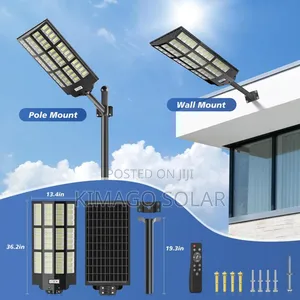 Solar Lights 5000w Wall Street Light Yenye Betri Kubwa Mwanga Mkali