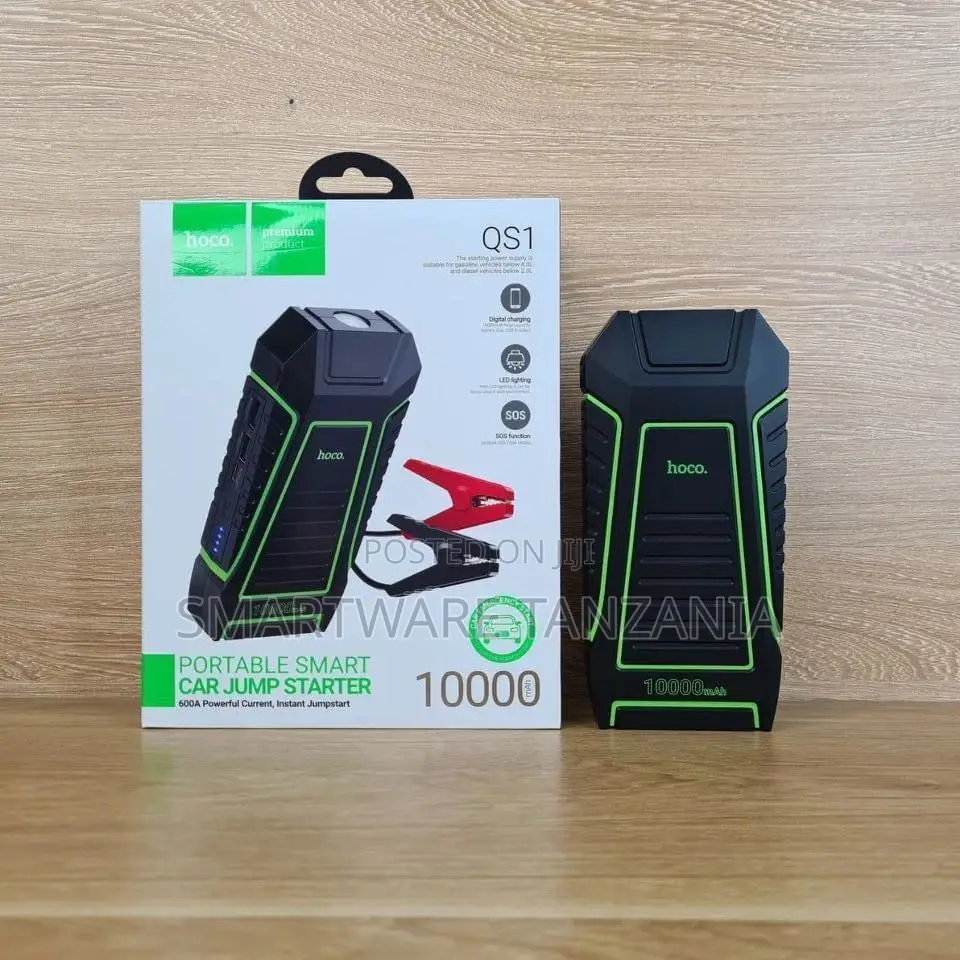 Hoco Qs1 Portable Car Jump Starter 10000mah With Led Light