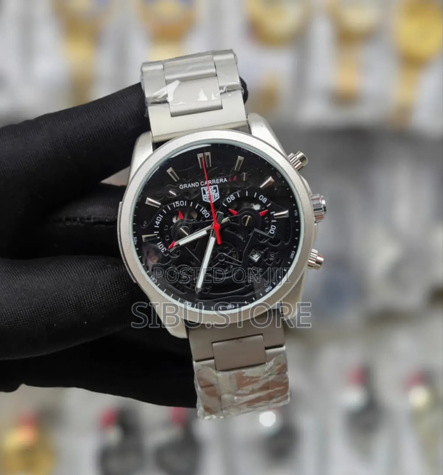 Silver Black Cr7 Watch