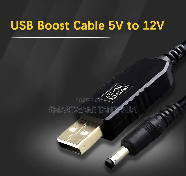 Usb Dc 5v To 12v Router Cable Step Up Power Cable Power Supply