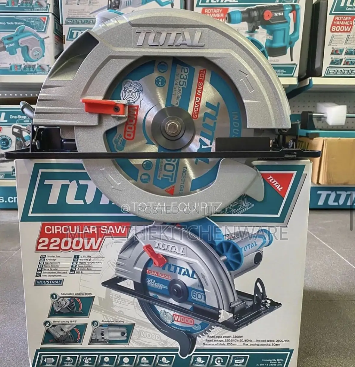 Total Circular Saw 2200w 9" Ts