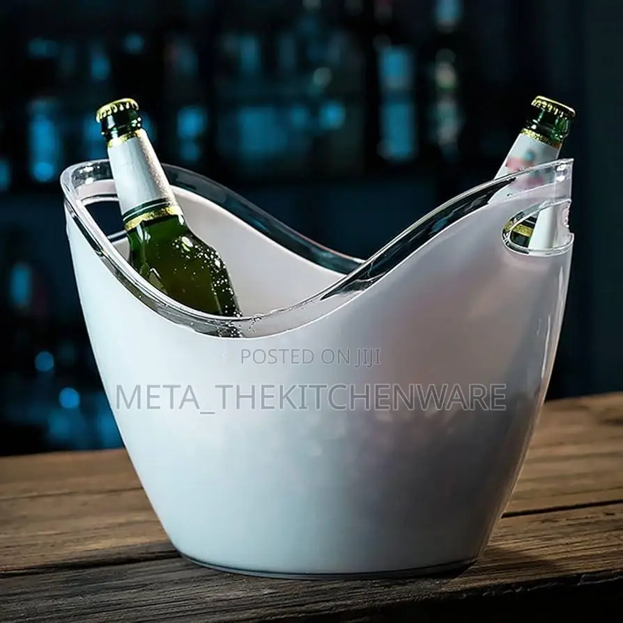 Large Plastic Ice Bucket Oval Storage 8l