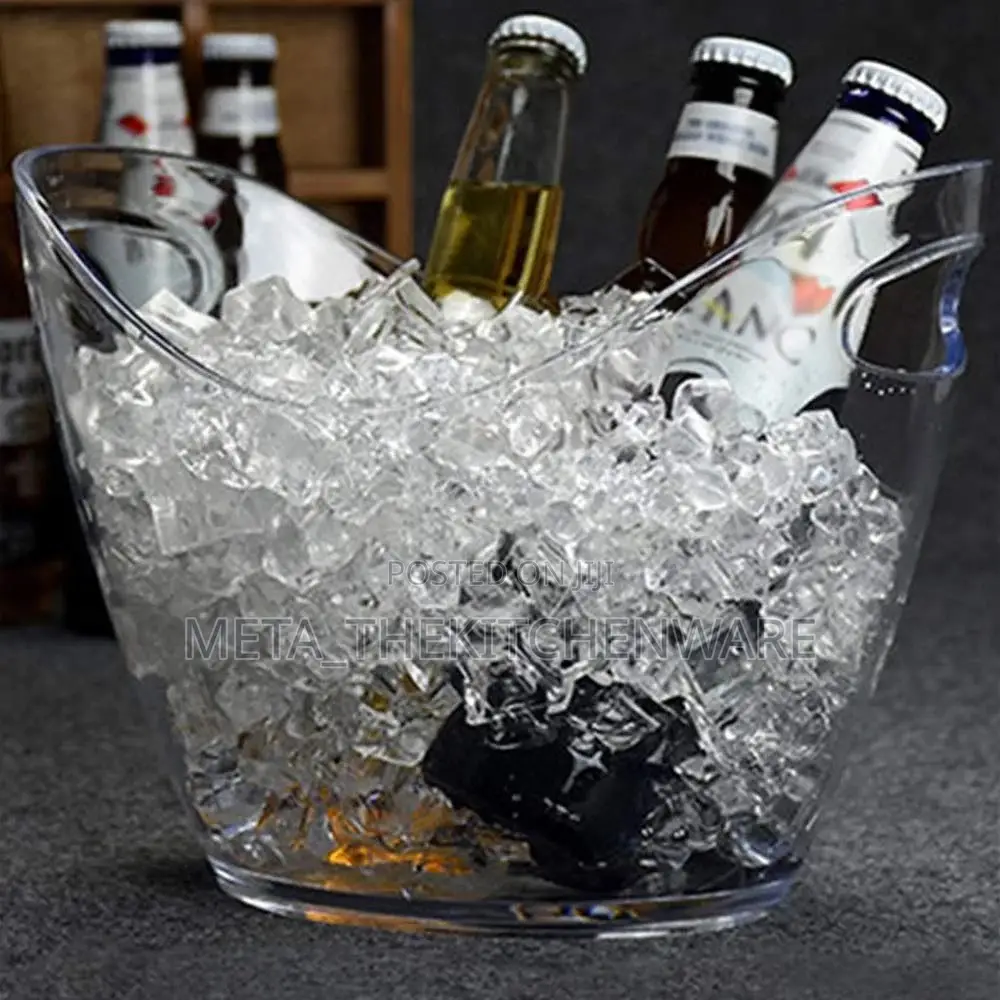 Large Plastic Ice Bucket Oval Storage 8l