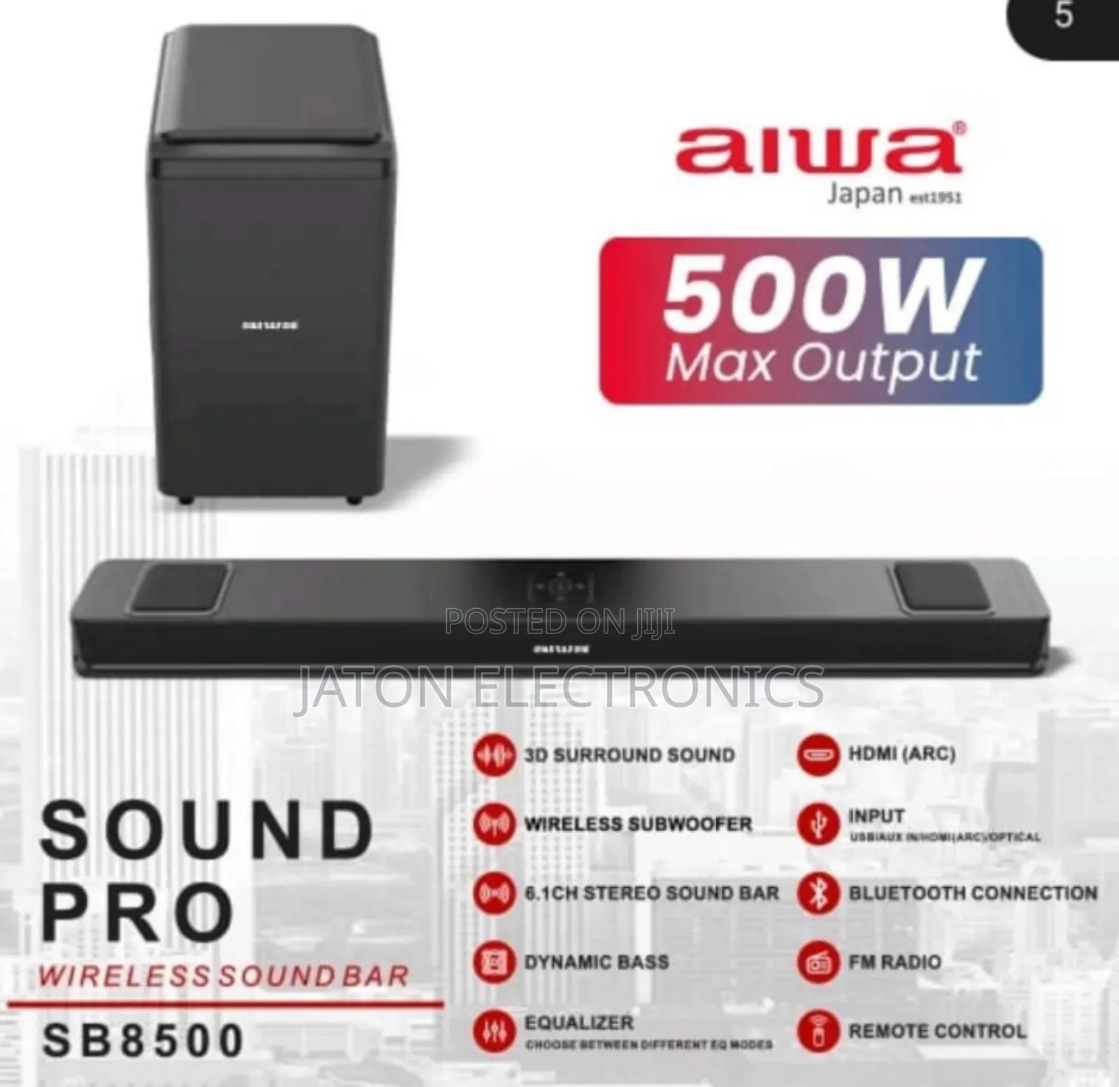Aiwa Soundbar 500watts