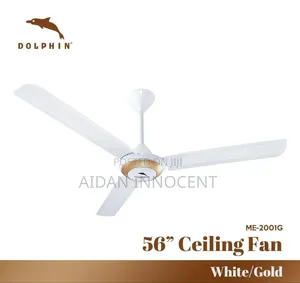 Dolphine 56 Celing Fan White/ Gold