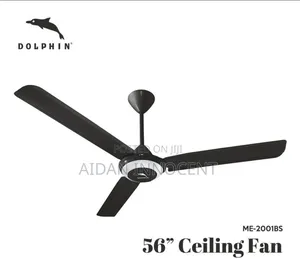 56 Dolphin Celing Fan Black