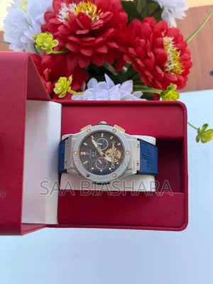 Hublot Mechanical Watch Genuine Leather Strap Blue