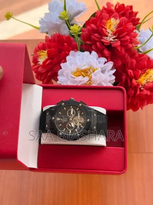 Hublot Mechanical Watch Genuine Leather Strap Black Tupu