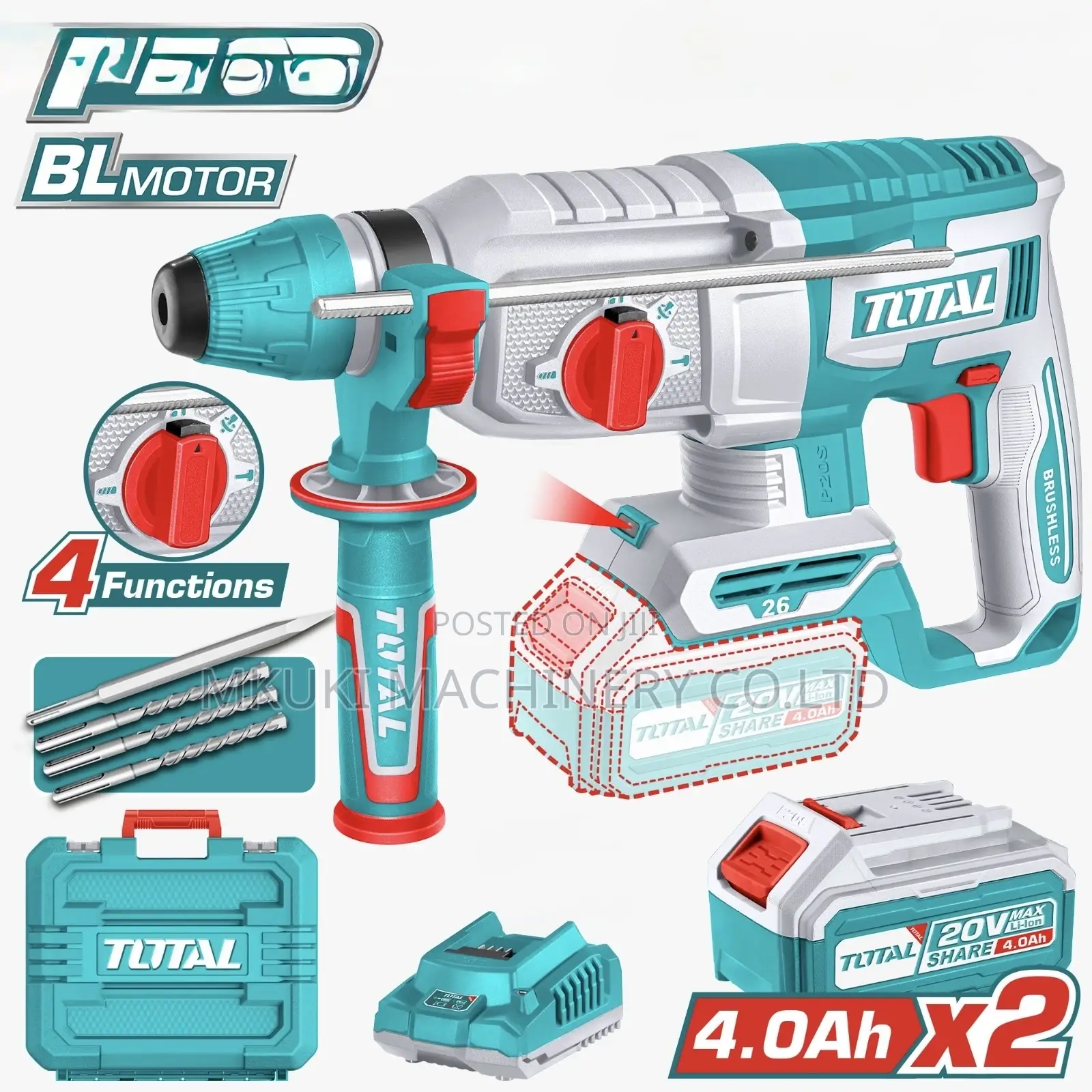 Cordless Brushless Rotary Hummer Drill Available