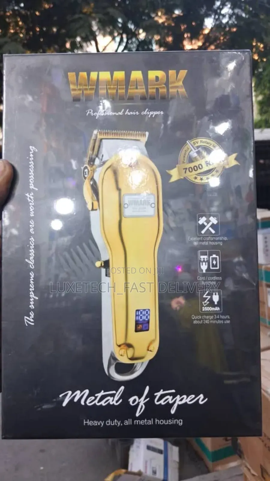 Wmark Professional Hair Clipper - Both Cord/Cordless Operation