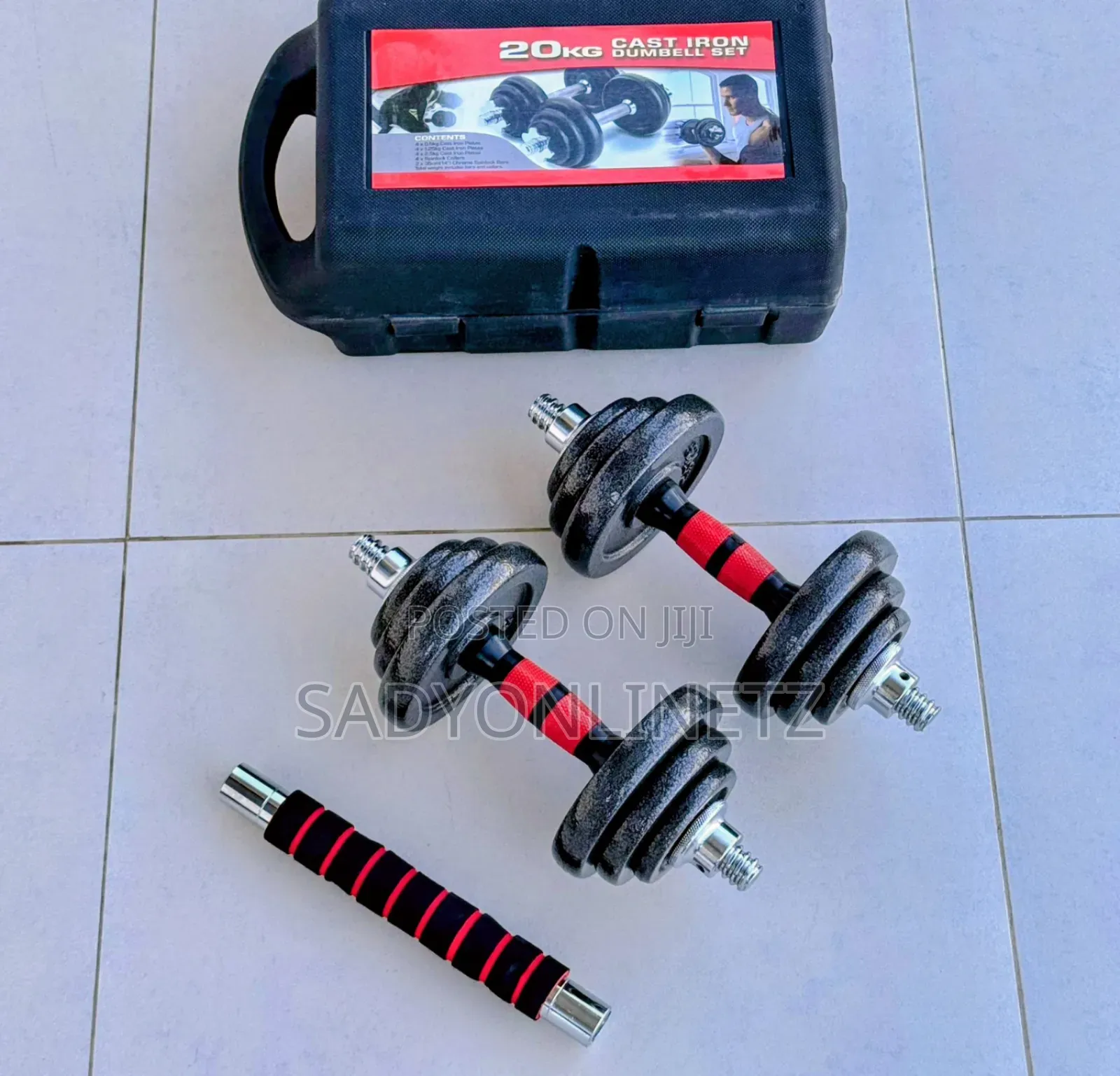 2 In 1 Dumbell Set 20kg With Connector