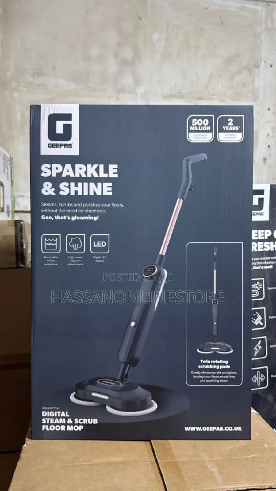 Geepas Digital Steam Scrub Floor Mop Gsc63077uk