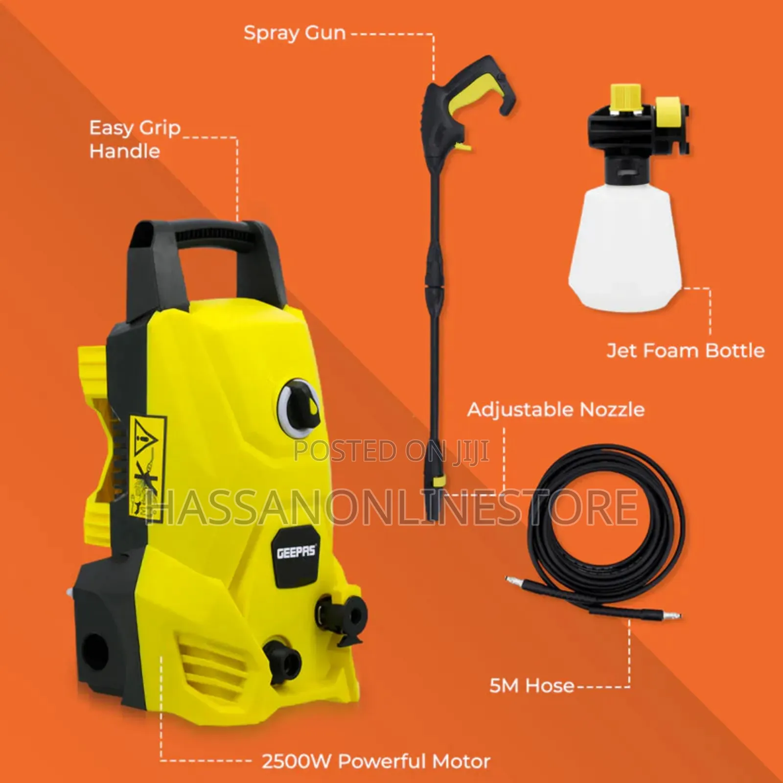 Geepas Gcw19029 2500w High Pressure Washer
