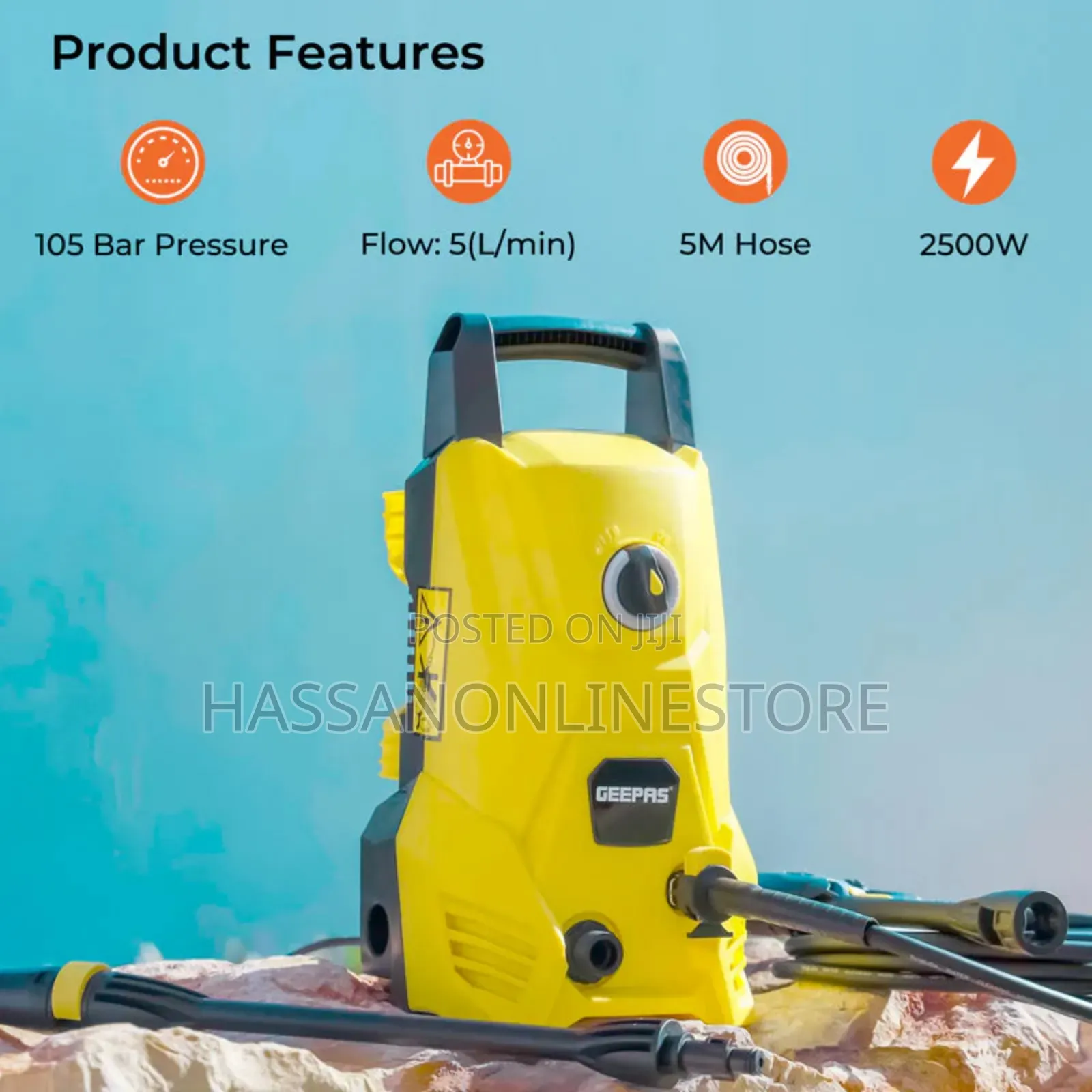 Geepas Gcw19029 2500w High Pressure Washer