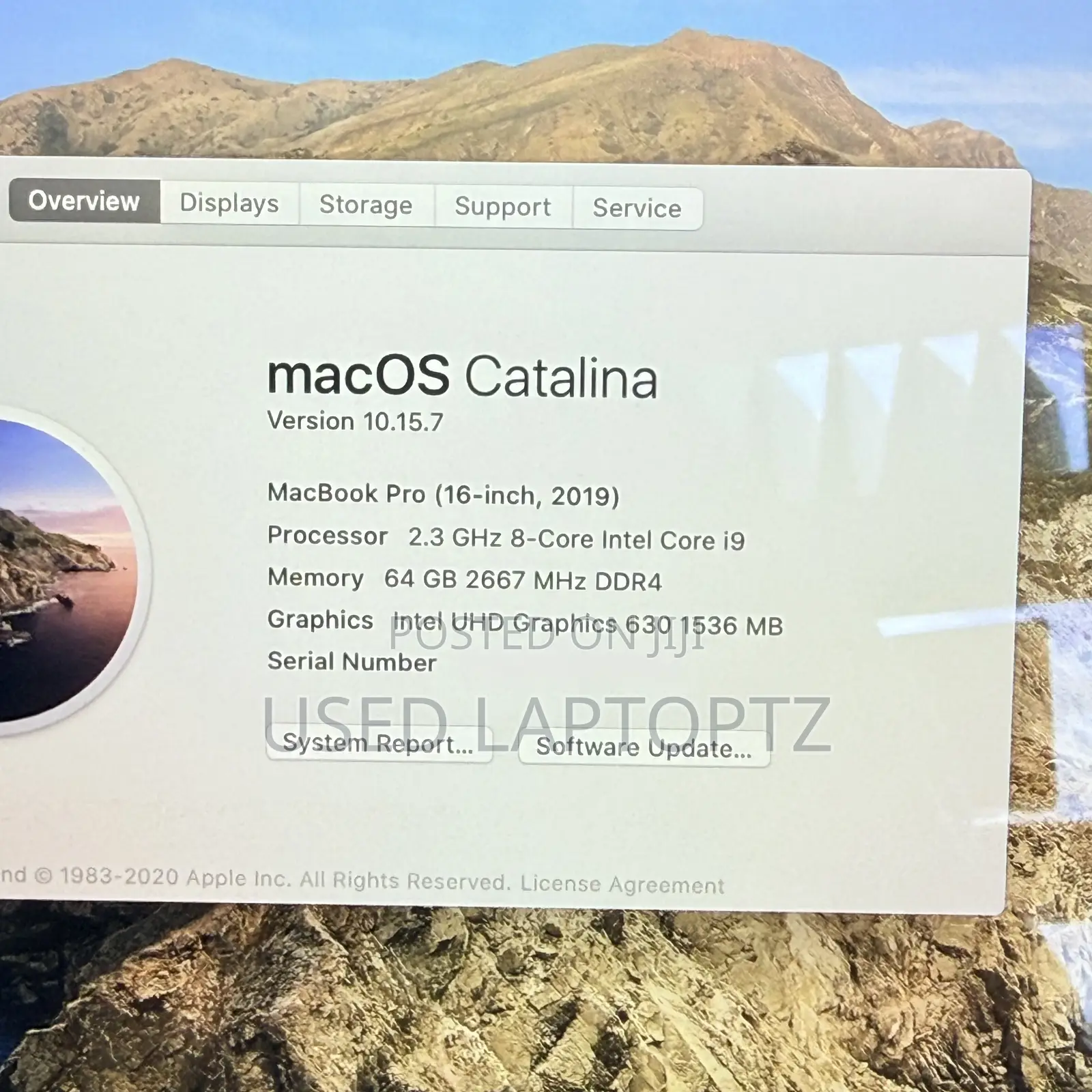 Laptop Apple MacBook 2019 64GB Intel Core I9 SSD 4T