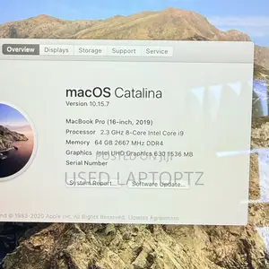 Laptop Apple MacBook 2019 64GB Intel Core I9 SSD 4T